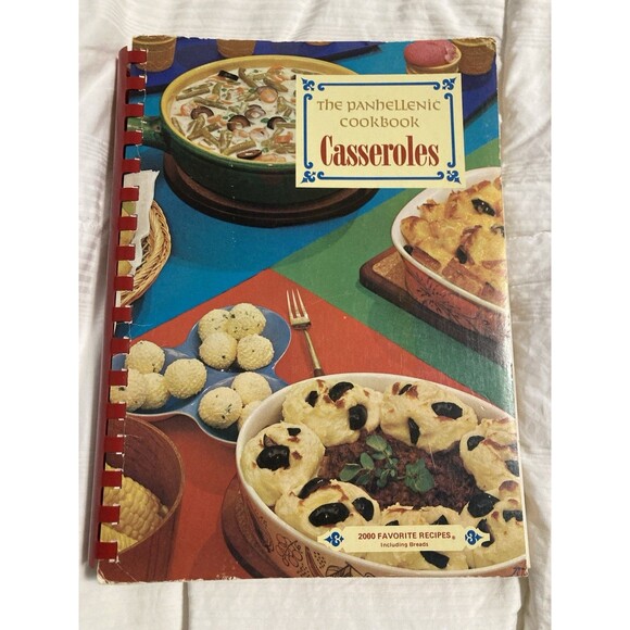 The Panhellenic Cookbook CASSEROLES 1970 VINTAGE Spiral 2000+ Recipes - Picture 1 of 6